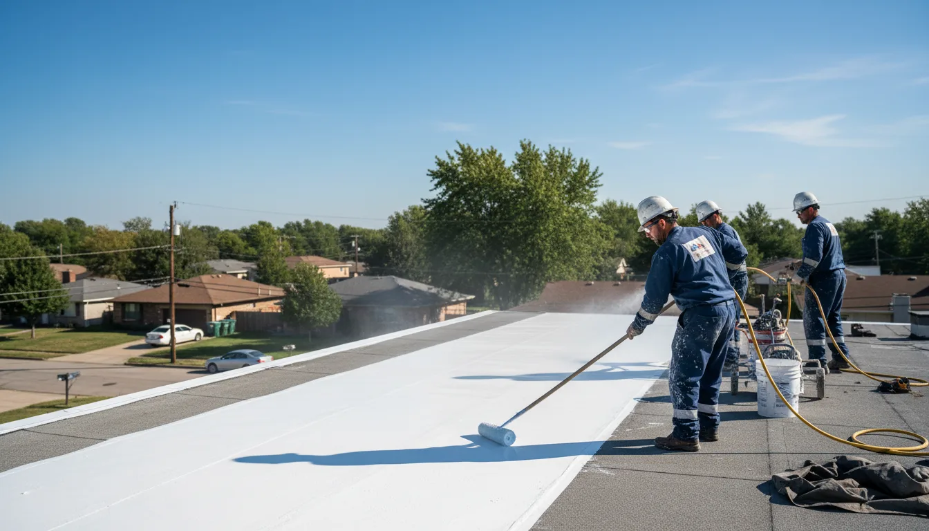 Commercial roof coating in West Bend, IA near me